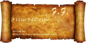 Filip Füzike névjegykártya